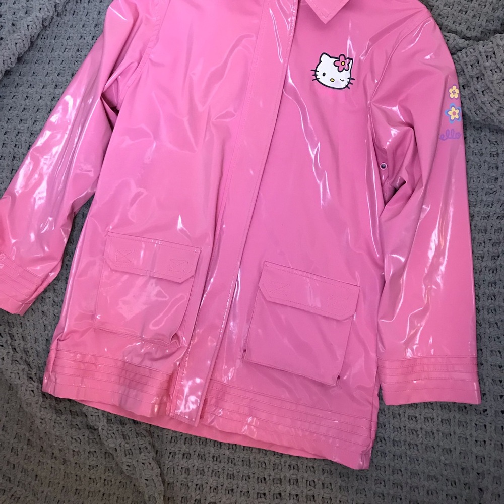 💕Sanrio Hello kitty print pink  girls rain coat💕 - Picture 2 of 8